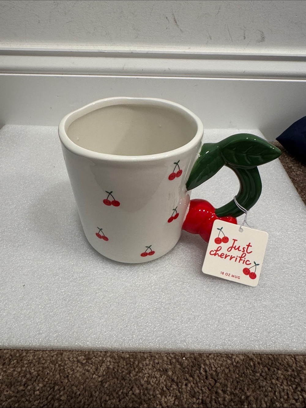 Cherry Just Cherrific Ceramic Mug NWT